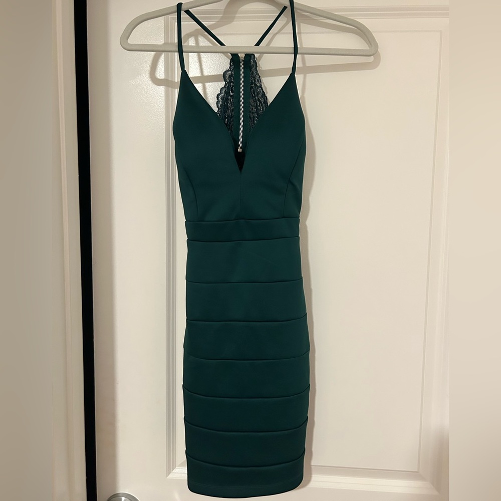 SMALL Emerald Green Mini Dress